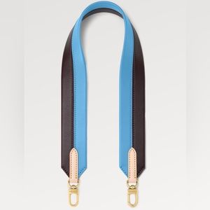 Louis Vuitton Bag strap- brown and Bleu glacier blue
